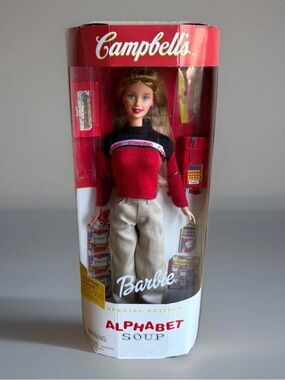 Campbells Alphabet Soup Barbie Mattel 26845 Special Edition (1999) -(vintage)NEW